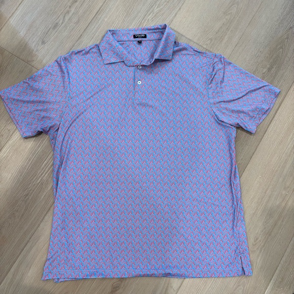 Vivid Golf Performance Men’s Polo Shirt Cowboy Boot Print XL - Picture 2 of 8